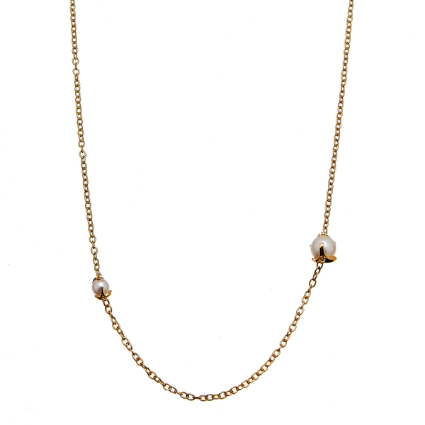 Pearl Long Chain Neck Gold -CU Jewellery - Snabb frakt & paketinslagning - Nordicspectra.se