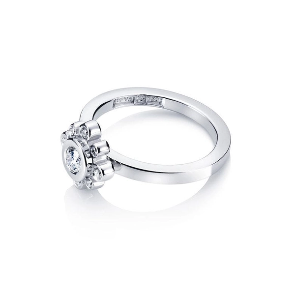 Sweet Hearts Crown Ring 0.19 ct White Gold - Efva Attling ringar - Snabb frakt & paketinslagning - Nordicspectra.se