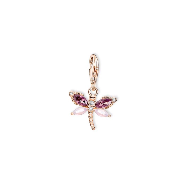 Liten Slända Rosé Berlock - Thomas Sabo berlock - Snabb frakt & paketinslagning - Nordicspectra.se