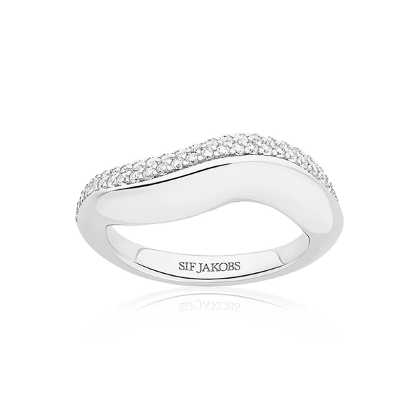 Glorenza Ring i silver med gnistrande cubic zirconia-stenar från Sif Jakobs