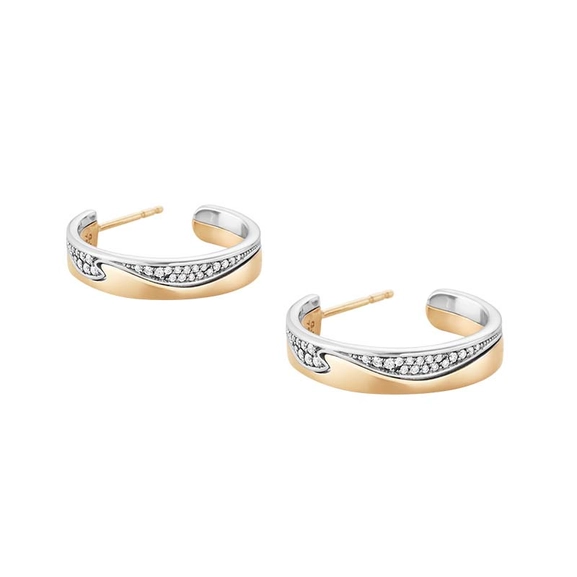 Fusion Hoops Pavé Diamant Groß 0.21 ct von Georg Jensen, Schneller Versand - Nordicspectra.de