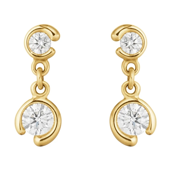 Mercy Dubbelt Solitärörhänge 0.40 ct Guld - Georg Jensen - Skandinaviska designsmycken - Nordic Spectra