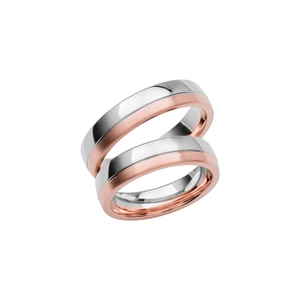 SR3007-5 Rose Gold/White Gold - Wedding & engagement rings - Schalins - Scandinavian design - Nordic Spectra