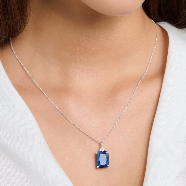 Kette Blauer Stein Silber von Thomas Sabo, Schneller Versand - Nordicspectra.de