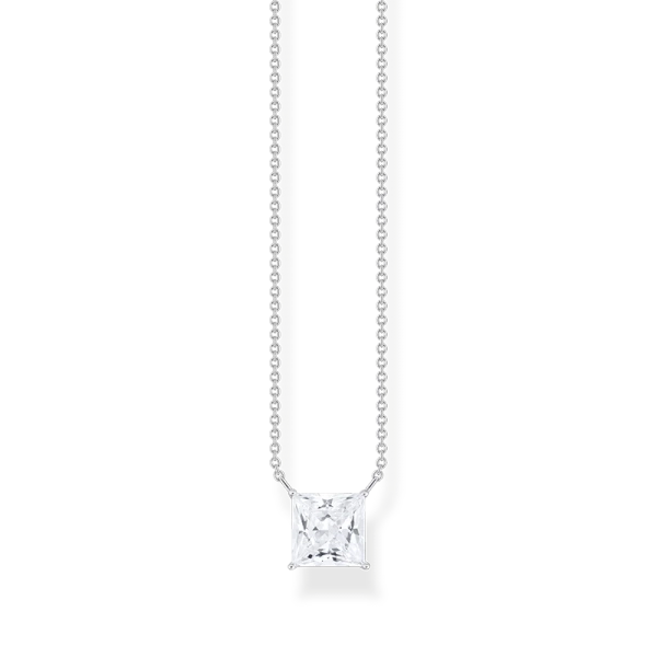 Halsband med Kvadratiskt Glittrande Sten - Thomas Sabo - Snabb leverans & paketinslagning - Nordic Spectra