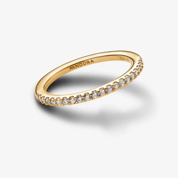 Glittrande Bandring Guld - PANDORA - Snabb leverans & paketinslagning - Nordic Spectra