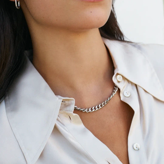 Curb Chain Necklace Steel - Edblad - Snabba leveranser - Gratis paketinslagning