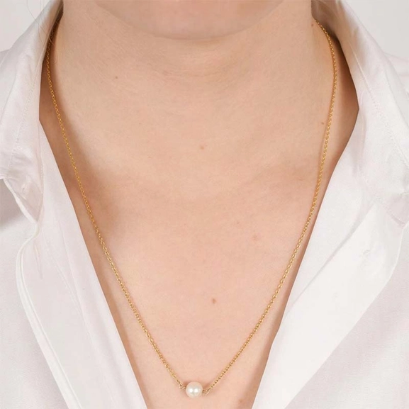 Pearl Necklace Gold - Sophie By Sophie - Snabb frakt & paketinslagning - Nordicspectra.se