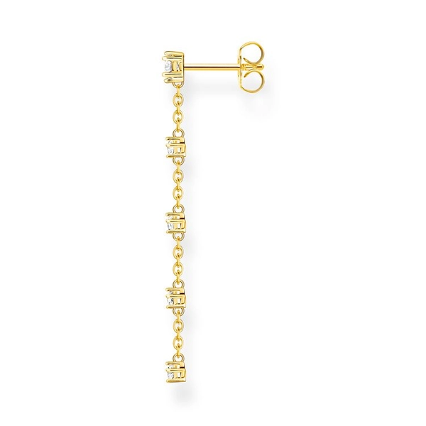 Einzel Ohrstecker Vintage Weiße Steine Gold von Thomas Sabo, Schneller Versand - Nordicspectra.de
