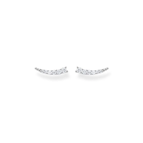 Ohrringe Ear climber Eeiße Steine Silber von Thomas Sabo, Schneller Versand - Nordicspectra.de