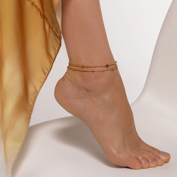 Fußkette Dots Gold von Thomas Sabo, Schneller Versand - Nordicspectra.de