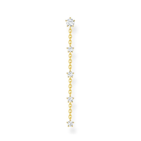 Einzel Ohrstecker Vintage Weiße Steine Gold von Thomas Sabo, Schneller Versand - Nordicspectra.de