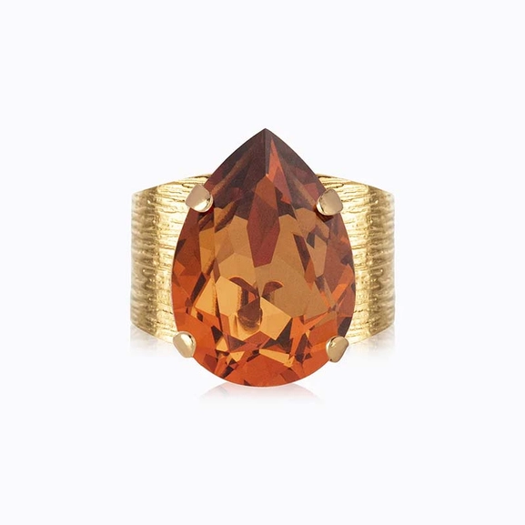 Classic Drop Ring Gold Light Amber - Caroline Svedbom - Snabb frakt & paketinslagning - Nordicspectra.se