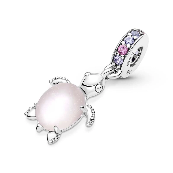 Rosafarbene Meeresschildkröte Murano-Glas Charm-Anhänger von PANDORA, Schneller Versand - Nordicspectra.de