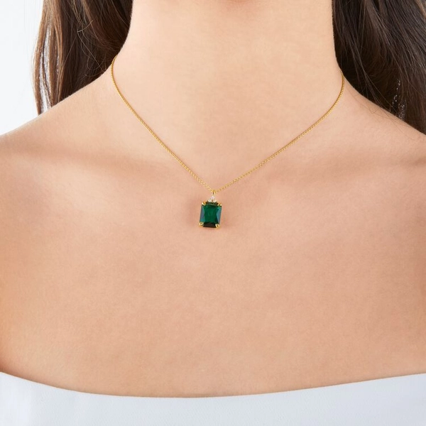 Halsband Grön Sten Guld - Thomas Sabo berlock - Snabb frakt & paketinslagning - Nordicspectra.se