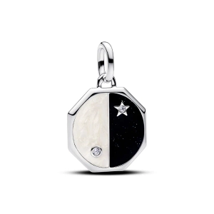 Pandora ME Yin & Yang Charm aus Sterlingsilber mit weißer und schwarzer Emaille