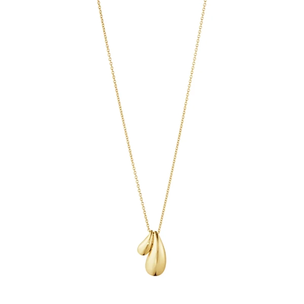 Reflect Necklace Double Pendant Gold - Georg Jensen - designkorut nopeilla ja turvallisilla toimituksilla
