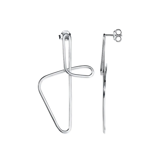 Intersection Earrings från Efva Attling i silver med arkitektonisk design