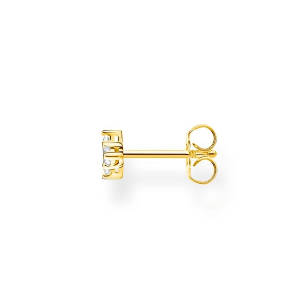 Einzel Ohrstecker Weisser Stein Gold von Thomas Sabo, Schneller Versand - Nordicspectra.de