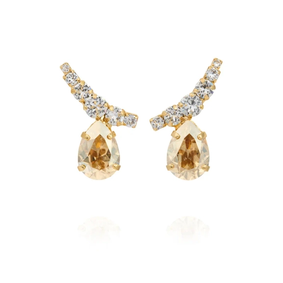 Saphina Earrings Gold Crystal: eleganta