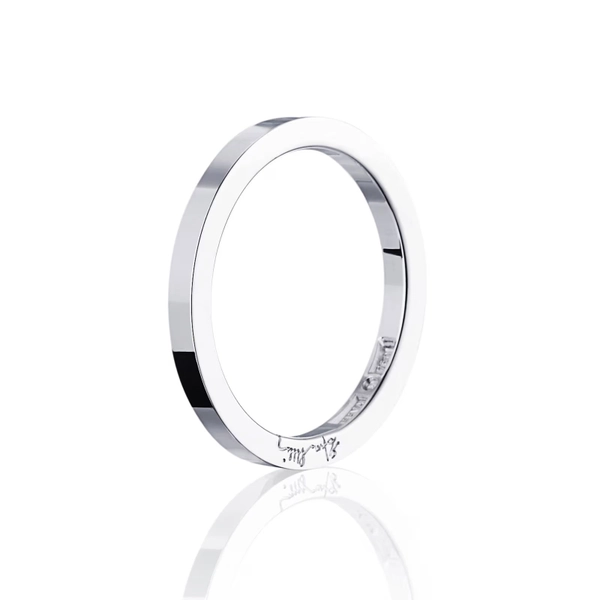 Plain & Signature Thin Ring Platinum från Efva Attling
