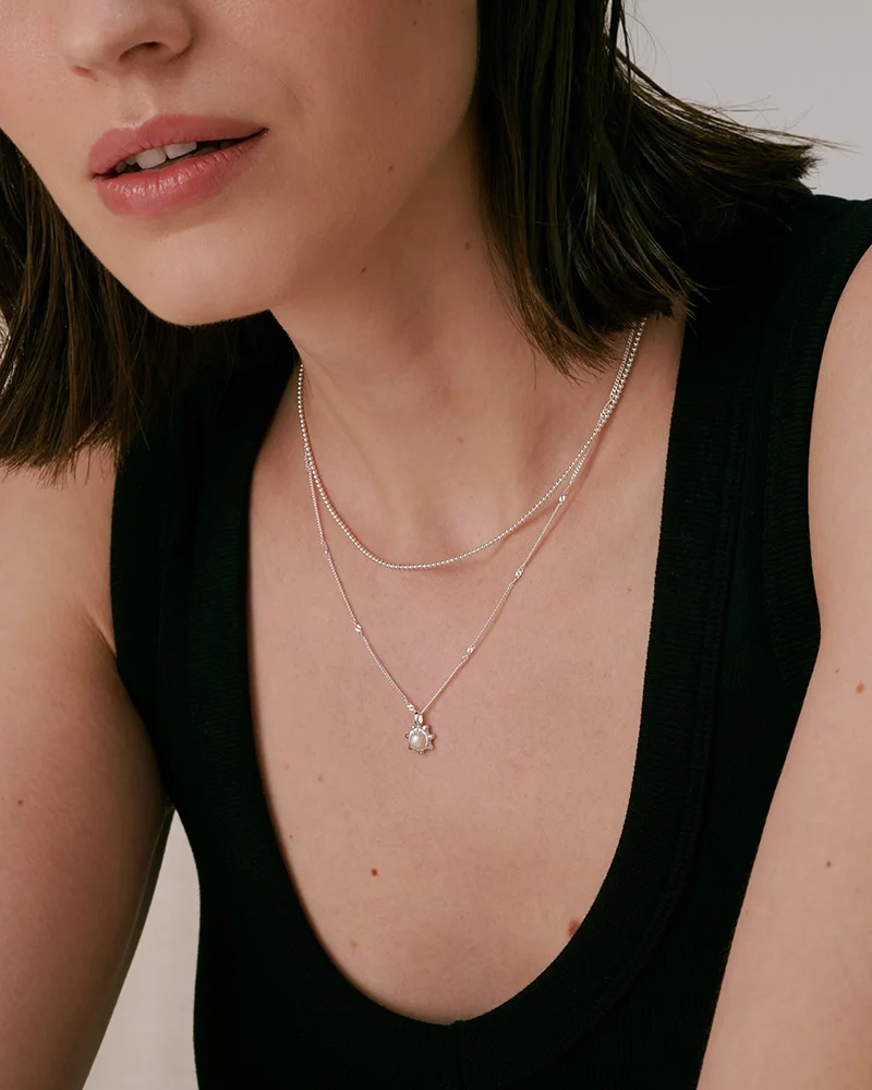 Sheer Doria Necklace Silver