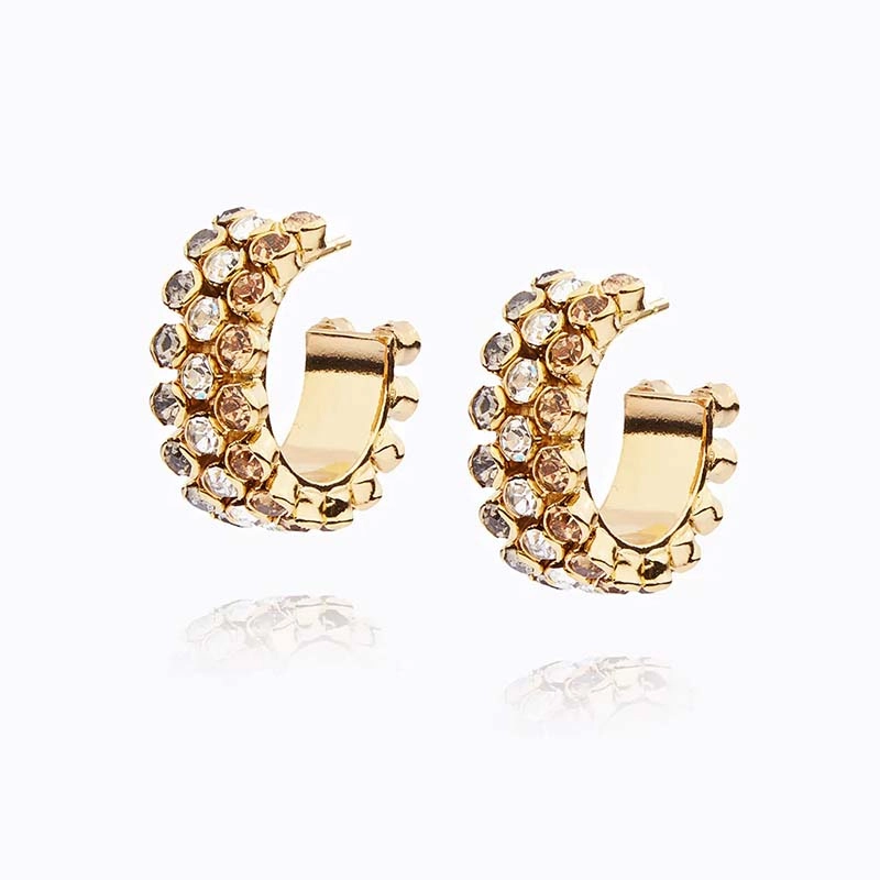 Caroline Svedbom - Siri Grande Loop Earrings Gold Golden Combo