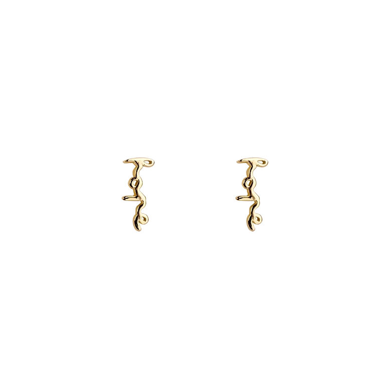 Emma Israelsson - Mini Hope Pin Earrings Gold