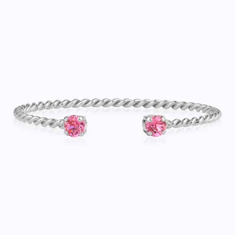 Caroline Svedbom - Mini Twisted Bracelet Rhodium Rose