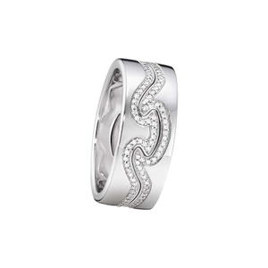Fusion Zwei Teile Ring WG/WG/Diamant von Georg Jensen, Schneller Versand - Nordicspectra.de