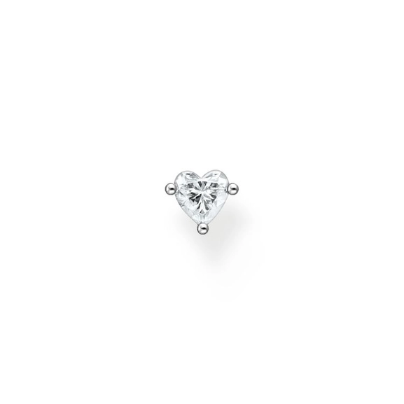 Einzel Ohrstecker Herz Silber von Thomas Sabo, Schneller Versand - Nordicspectra.de