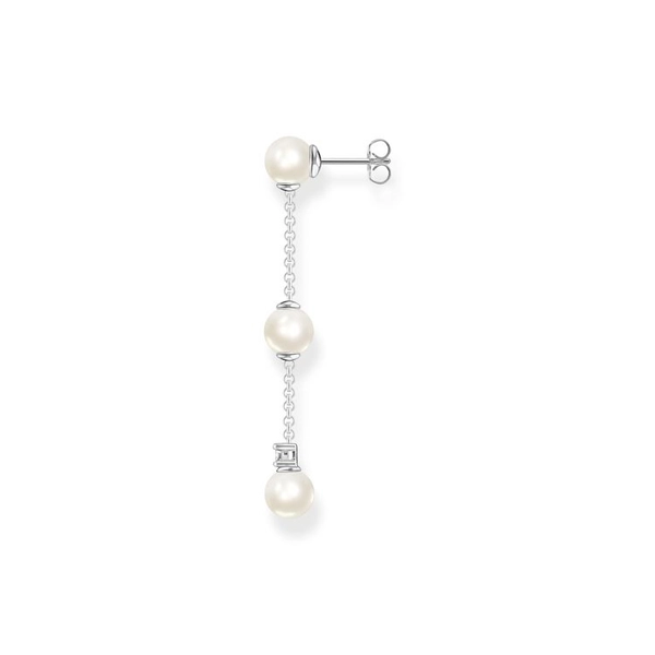 Einzel Ohrring Perlen Mit Weißem Stein Silber von Thomas Sabo, Schneller Versand - Nordicspectra.de