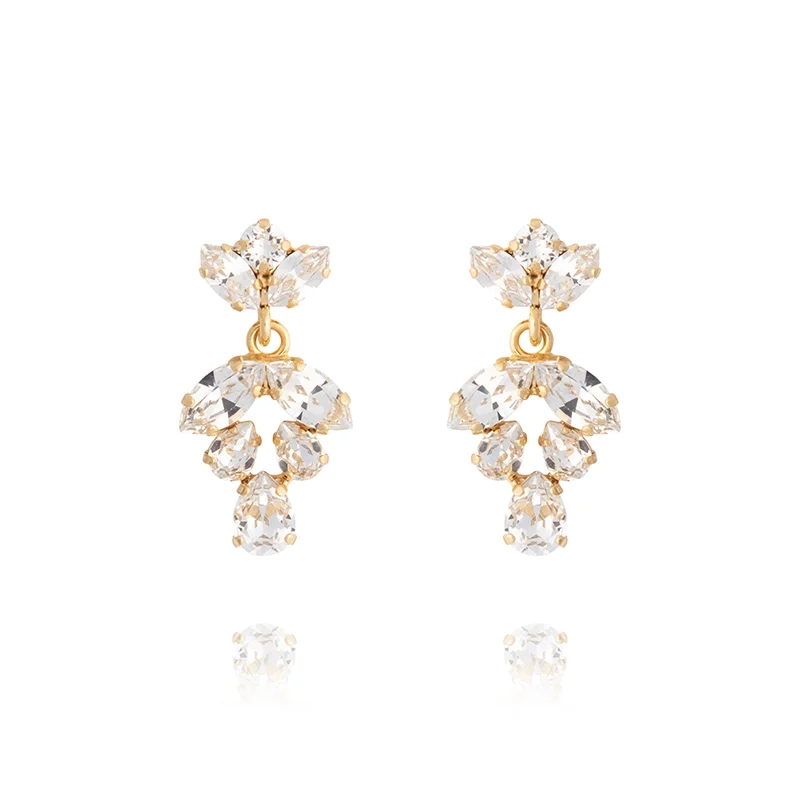 Caroline Svedbom - Kiss Me Earrings Gold Crystal
