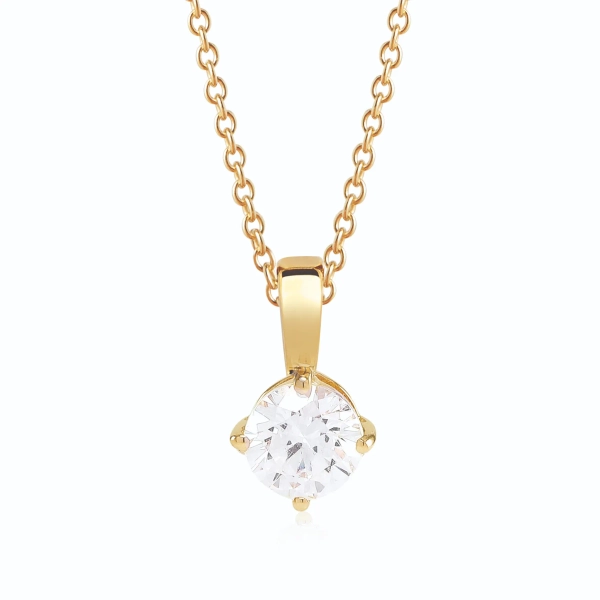 Princess Piccolo Pendant i guld med en gnistrande cubic zirconia-sten