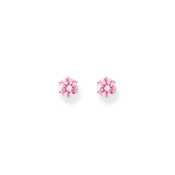 Silverörhängen med Stora Glittrande Briljantslipade Rosa Stenar - Thomas Sabo - Snabb leverans & paketinslagning - Nordic Spectra