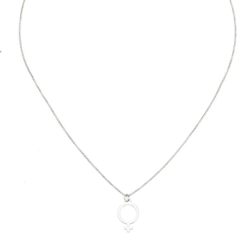 CU Jewellery - Letter Venus Big Necklace Silver
