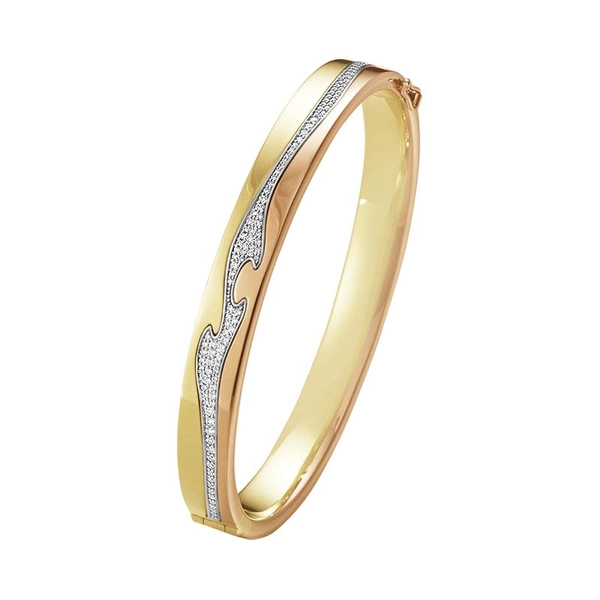 Fusion Armreifen Gelb, Weißes Und Roségold Mit Diamant von Georg Jensen, Schneller Versand - Nordicspectra.de