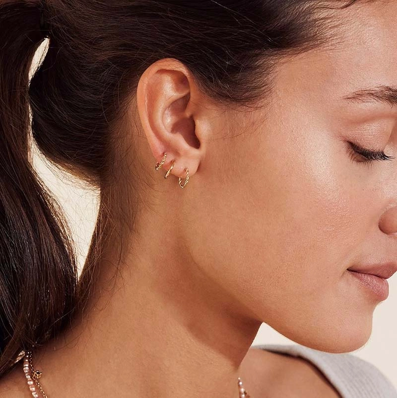 Duo Pair Creoles Gold - Edblad - Snabb frakt & paketinslagning - Nordicspectra.se