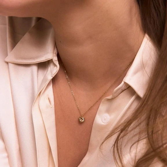 Bel Necklace Caramel Gold - Edblad - Snabb leverans - Gratis paketinslagning