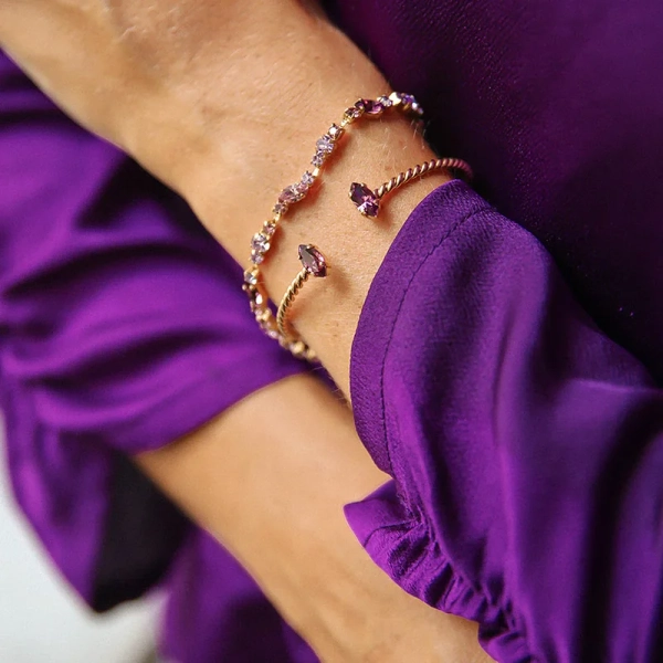 Antonia Bracelet Gold Violet Combo - Maria Black - Snabb frakt & paketinslagning - Nordic Spectra