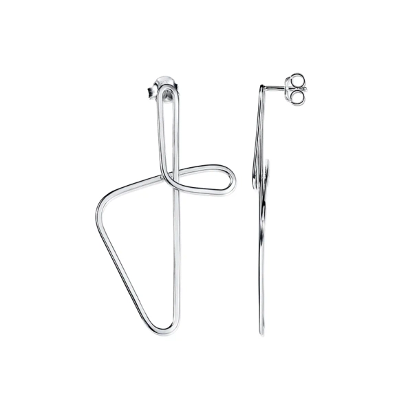 Intersection Earrings från Efva Attling i silver med arkitektonisk design