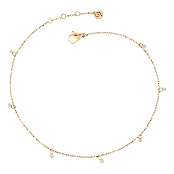 Summer Beads Chain Anklet White Gold - Edblad - Snabb frakt & paketinslagning - Nordic Spectra