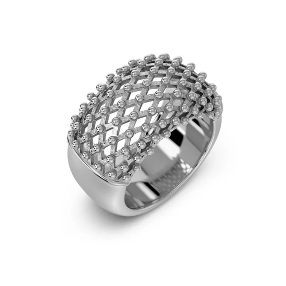 Silverfärgad Edblad Viva ring i rostfritt stål med elegant och tidlös design