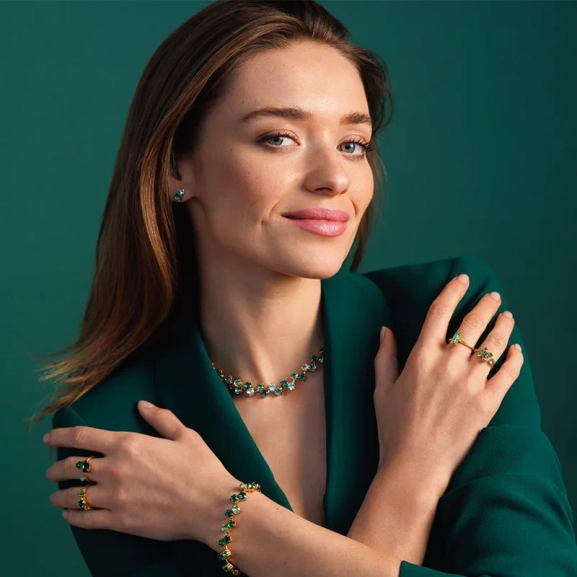 Fiona Bracelet Gold Green Combo - Maria Black - Snabb frakt & paketinslagning - Nordic Spectra