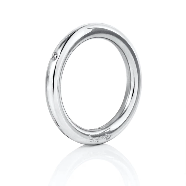 One Love & Stars Thin Ring Platinum