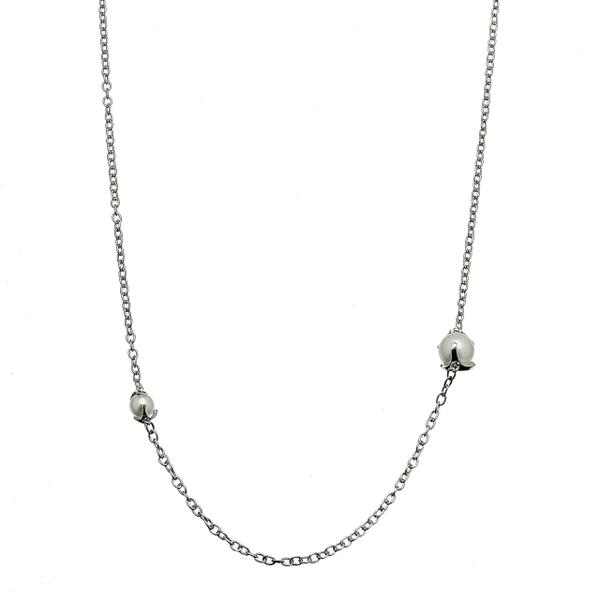 Pearl Long Chain Neck Silver -CU Jewellery - Snabb frakt & paketinslagning - Nordicspectra.se