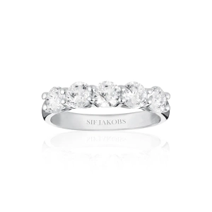 Belluno Uno Ring i silver med gnistrande cubic zirconia från Sif Jakobs Belluno-kollektion.
