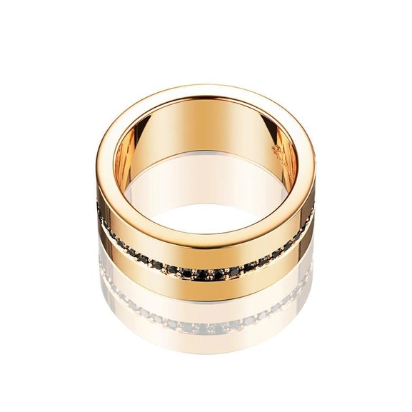 Wide & Black Stars Ring Gold - Efva Attling ringar - Snabb frakt & paketinslagning - Nordicspectra.se