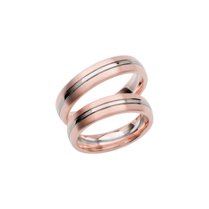 SR3026-5 Roséguld/Vitguld - Vigsel- & förlovningsringar - Schalins - Fri storleksändring* - Nordic Spectra