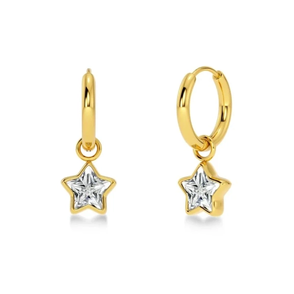 Star Sparkle Hoops Gold - Edblad - Snabb leverans - Gratis paketinslagning